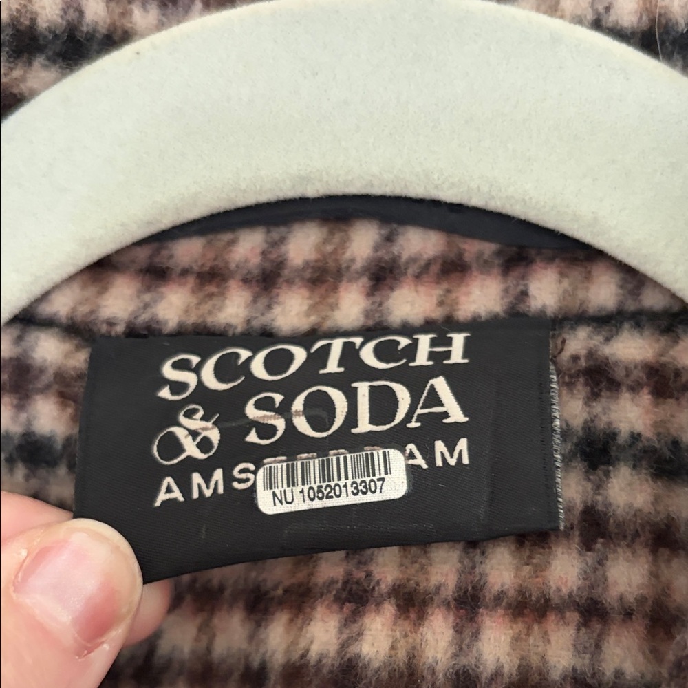 Scotch & Soda Brown Plaid Wool Coat - Picture 7 of 11